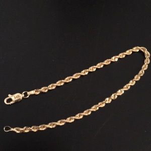 14k gold Michael Anthony rope bracelet 7”